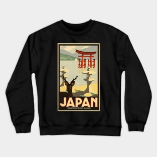 Vintage Japanese Travel Poster - Torii Crewneck Sweatshirt